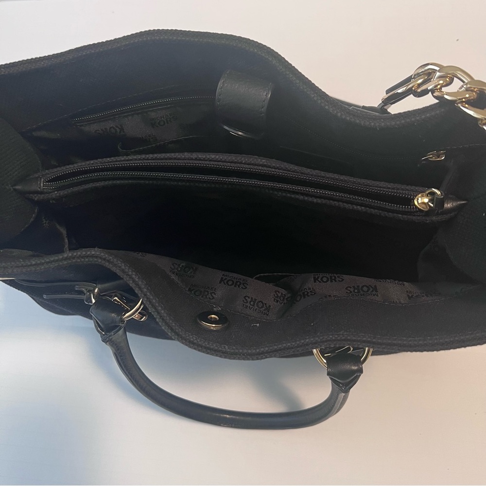 Black Gold Canvas Purse - image 5